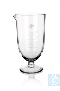 Maatglas klokvormig, 2000 ml, Ø 1= 148 x Ø 2= 116 x H 310 mm, gegradueerd, met bek en ronde voet,...